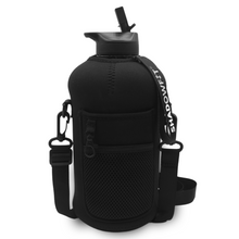 Load image into Gallery viewer, Half Gallon Water Bottle with Straw and Storage Sleeve 2.2L | Big Hydro Reusable Sport and Gym Jug (74 Ounce) | BPA Free - Plastic