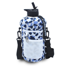 Load image into Gallery viewer, Half Gallon Water Bottle with Straw and Storage Sleeve 2.2L | Big Hydro Reusable Sport and Gym Jug (74 Ounce) | BPA Free - Plastic